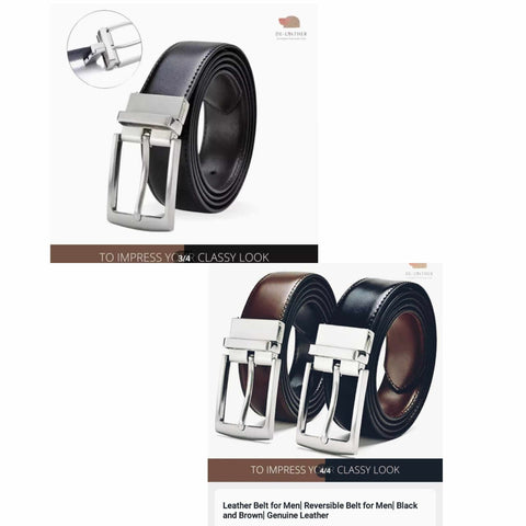 35mm Dress Belt – Black & Brown (Size 40 to 50)