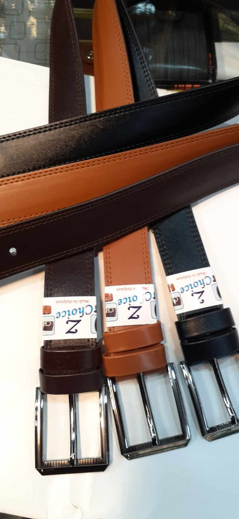 35mm Dress Belt – Brown, Black & Golden (All Sizes 40–50)